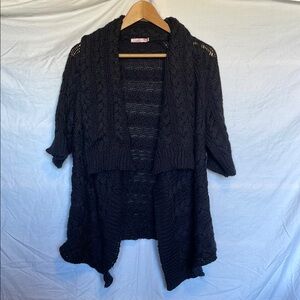 Calypso St Barth navy blue cable knit cardigan